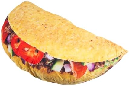 ZIGFRUIT Taco Plush Pillow 3D Giant Food Throw Cushion