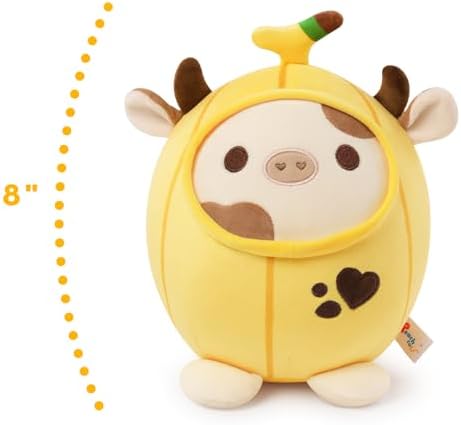 PEACH CAT Banana Cow Plush Pillow for Kids
