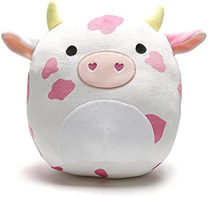 12 Inch Spotted Cow Plush Pillow - 4D Cute Print