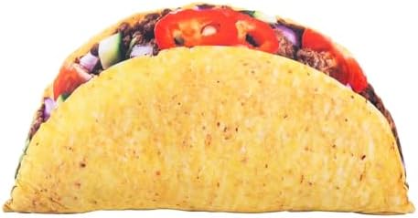 ZIGFRUIT Taco Plush Pillow 3D Giant Food Throw Cushion