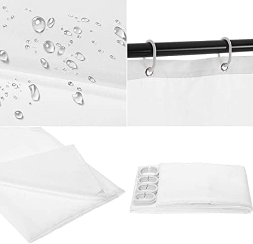 Gaming Shower Curtain Set for Boys 72x72 Black Waterproof