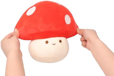 Soft Red Mushroom Plush Pillow Cute Toy for Kids and Girls