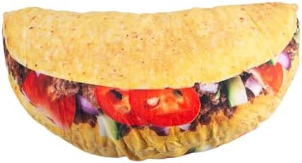 ZIGFRUIT Taco Plush Pillow 3D Giant Food Throw Cushion