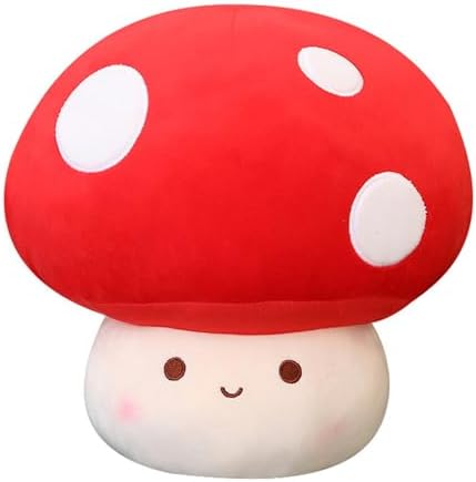 Soft Red Mushroom Plush Pillow Cute Toy for Kids and Girls