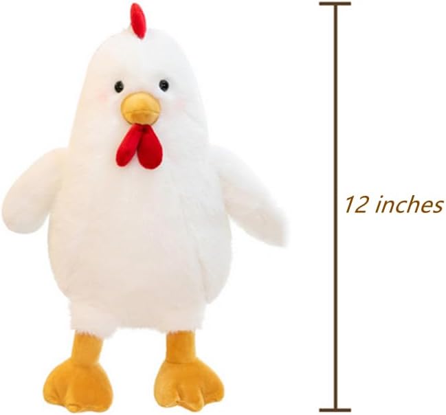 JOSON Cuddling Companions Adorable Chicken Plush Pillow for Kids White