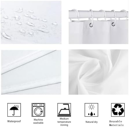 Modern Abstract Art Shower Curtain with Hooks