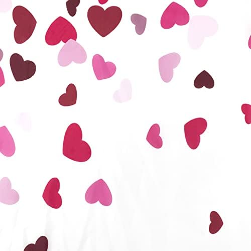 LB Romantic Hearts Shower Curtain Set 72x72 Waterproof