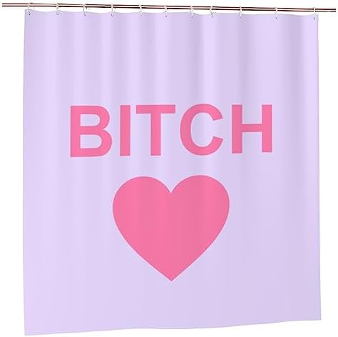 Bitch Heart 72x72 Inch Waterproof shower curtain