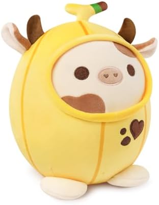 PEACH CAT Banana Cow Plush Pillow for Kids