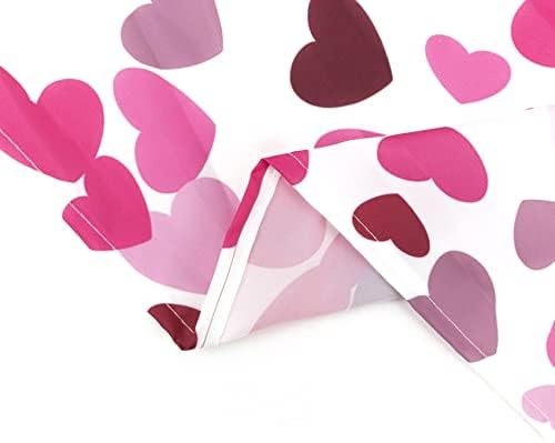 LB Romantic Hearts Shower Curtain Set 72x72 Waterproof