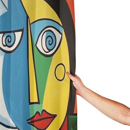 DAOWANGZUO Boho Face Shower Curtain Set