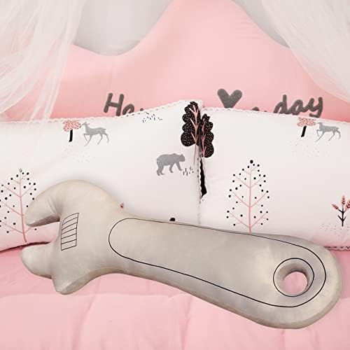 Simulation Wrench Shape Plush Pillow Comfortable Back Support Funny Stuffed Toy