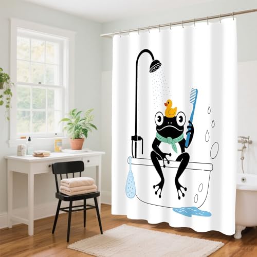 Funny Frog Shower Curtain Set 72x72
