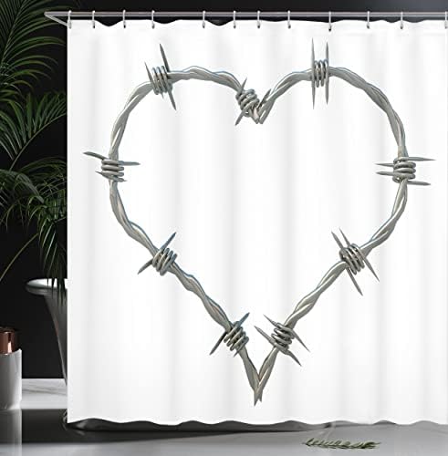 Ambesonne Barbed Wire Shower Curtain Security Destination