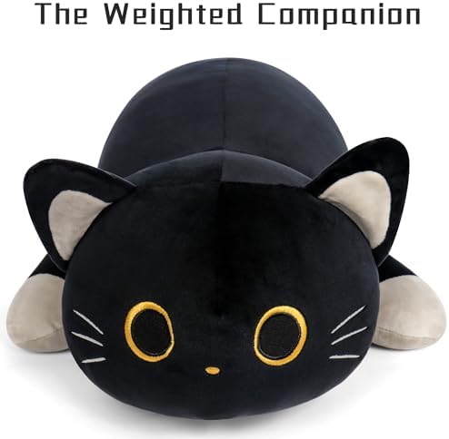 Wepop 24 Black Cat Weighted Plush Pillow
