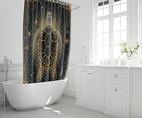 JPSBJWJ Sea Turtle Shower Curtain Set with 4 Pieces