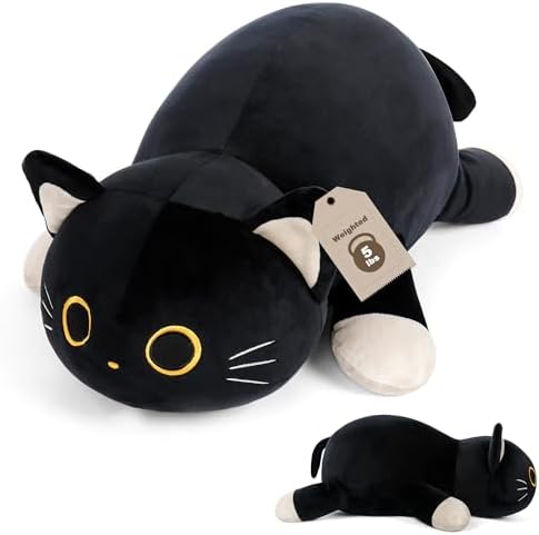Wepop 24 Black Cat Weighted Plush Pillow