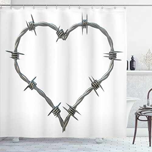 Ambesonne Barbed Wire Shower Curtain Security Destination