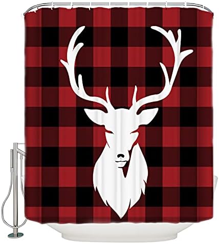 Waterproof 78-inch Shower Curtain with 12 Hooks
