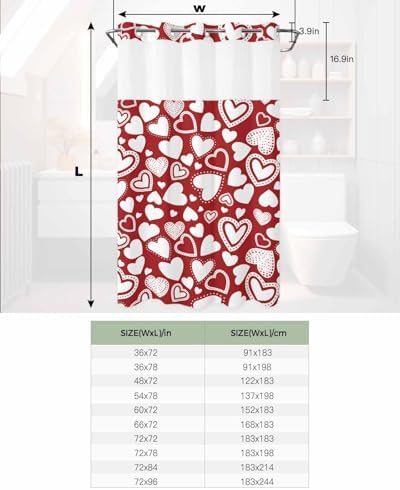 Love Valentines Shower Curtain Set