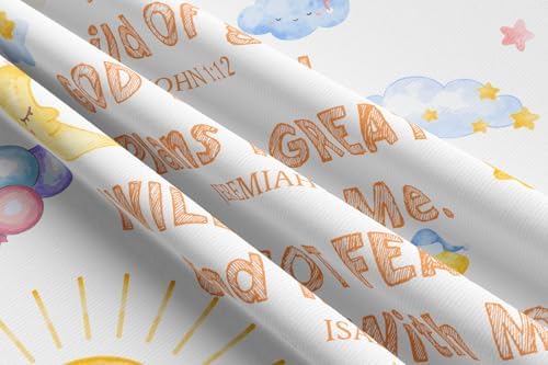 Kids Christian Inspirational Quotes 72-inch Shower Curtain Set