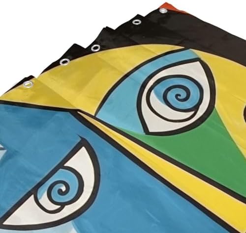 DAOWANGZUO Boho Face Shower Curtain Set