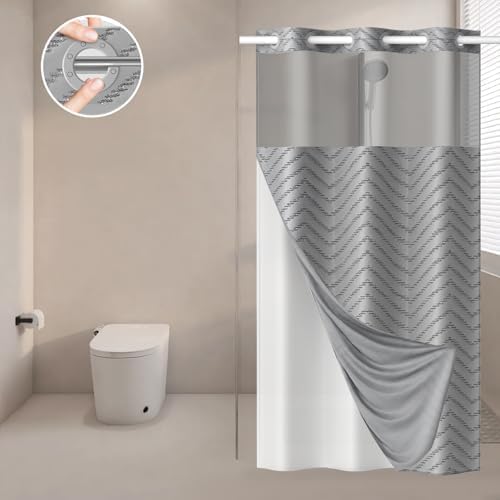 Aikku Small Stall Shower Curtain Set Eco-Friendly Durable for Home Travel