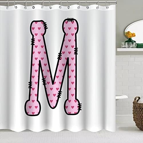 VEHFA Cute Pink Love Heart M Shower Curtain