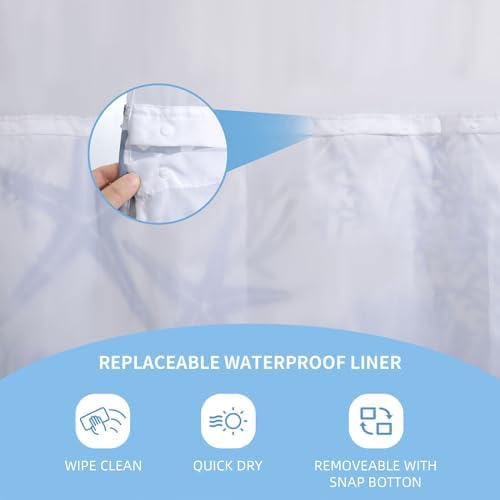 Seashell Style 72x75 Nautical Shower Curtain