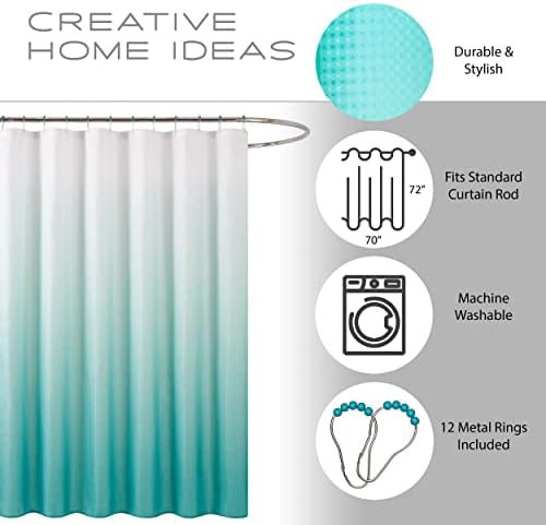 Creative Home Ideas Bathroom Set with Shower Curtain Rugs Hooks