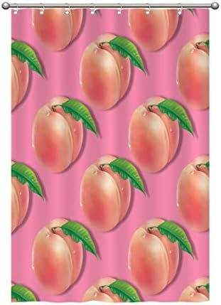 Cute Fruit Bath Curtains 47x71 ModernPolyester WashableBathroom Decor Set withHooks