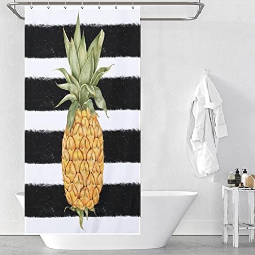 Natural Fruit Print Shower Curtain Washable Durable