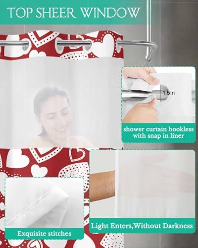 Love Valentines Shower Curtain Set