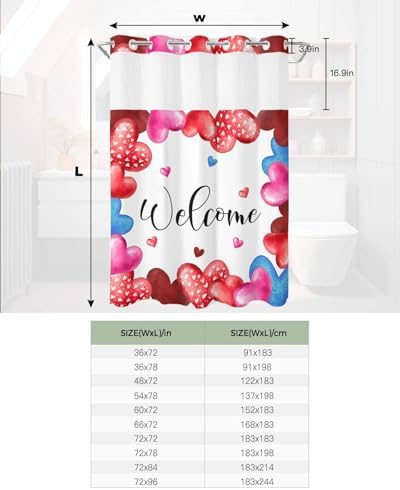 No-Hook Shower Curtain Set - Waterproof Durable