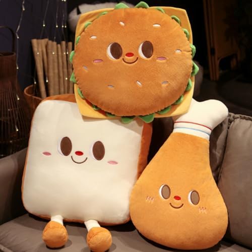 Adjustable Size Hamburger Plush Cute Food toy for Kids