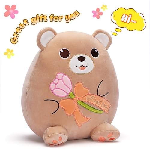 Get Well Soon Teddy Bear Plush Pillow