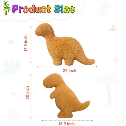 Dino Nugget Pillow Plush Funny Birthday Gift Set