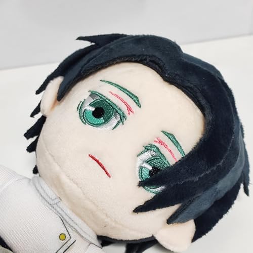 JCvCX Black Hair Boy Stuffed Plush Doll with White Shirt