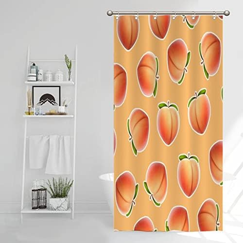 Cute Washable Peach Shower Curtain
