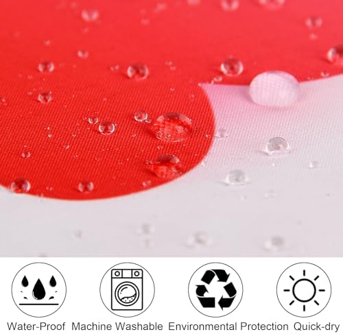 Stylish Valentines Day Shower Curtain with Falling Red Hearts for Your Bathroom
