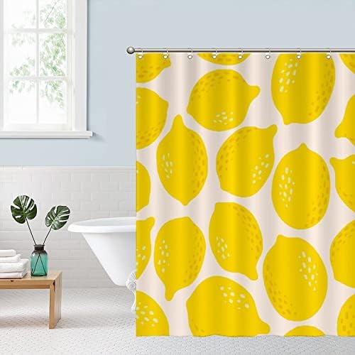 Funny Fruit Bath curtain set 59x71 - Lemon fruit design
