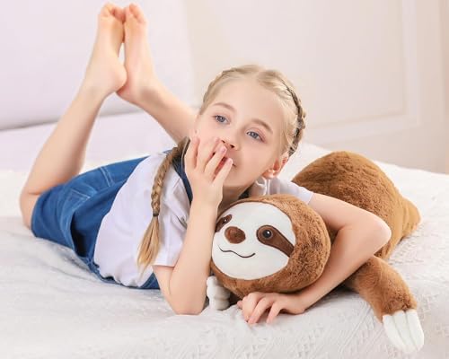 Wepop 5lb Weighted Sloth Plushie Pillow