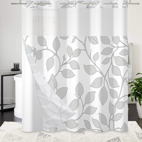 Elegant Modern No-Ring Shower Curtain
