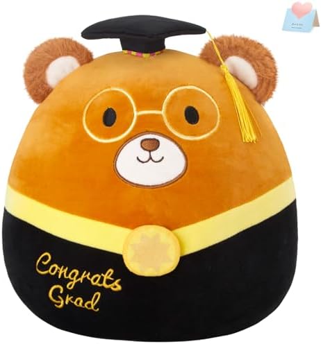 HappySpot 13 Graduation Bear Plush Pillow with Grad Cap
