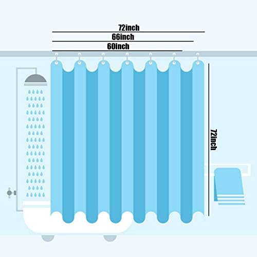 Rashu Red and Pink Hearts Washable Bath Curtain Set - Waterproof