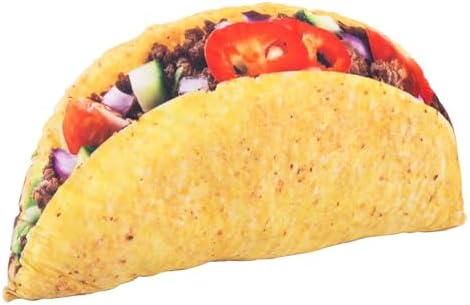 ZIGFRUIT Taco Plush Pillow 3D Giant Food Throw Cushion