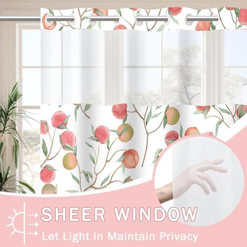Charming Peach Shower Curtain Set with Fabric Liner for Your Bathroom