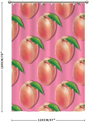 Cute Fruit Bath Curtains 47x71 ModernPolyester WashableBathroom Decor Set withHooks