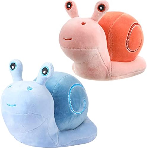 Two-Piece Civaner Pink Blue Snail Plush Pillow