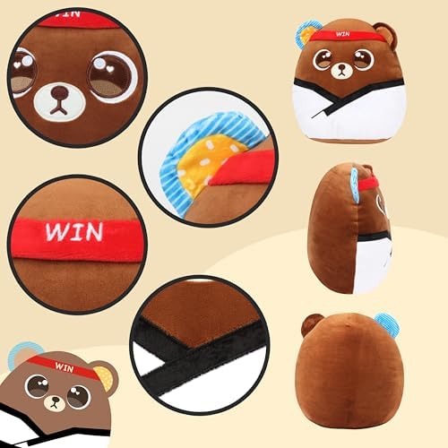 Easfan 12 Playful Taekwondo Bear Plush Pillow Perfect for Kids
